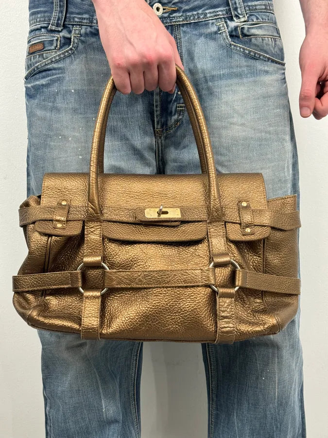 Massimo Rebecchi Gold Leather Handle Bag OsmxxDH 0