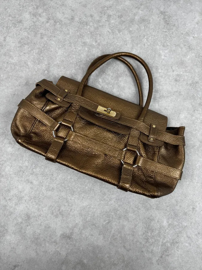 Massimo Rebecchi Gold Leather Handle Bag OsmxxDH 4