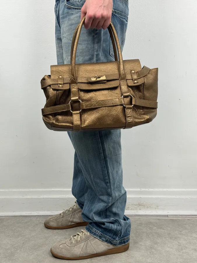 Massimo Rebecchi Gold Leather Handle Bag OsmxxDH 2