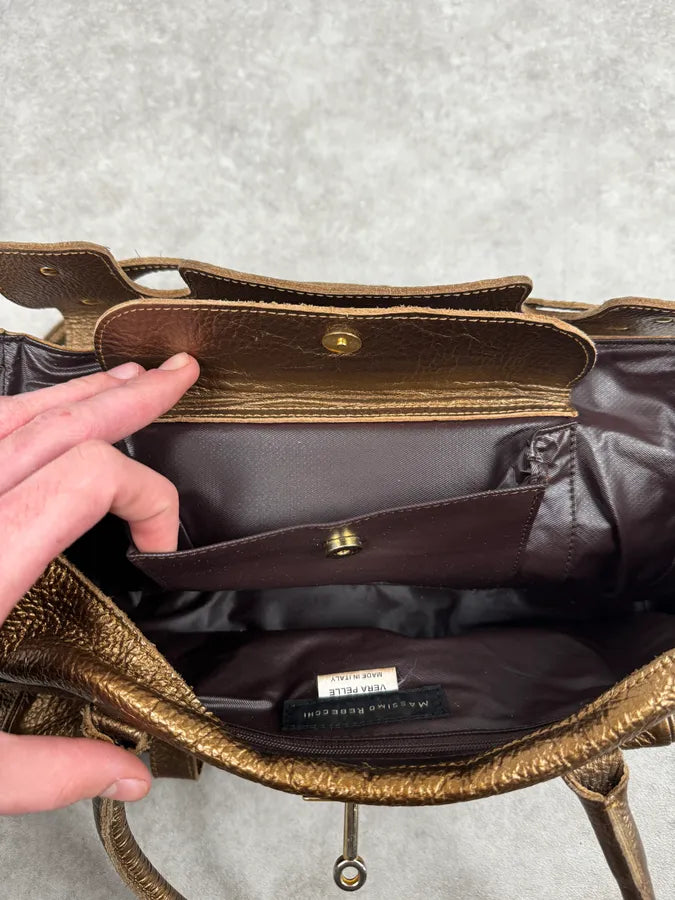 Massimo Rebecchi Gold Leather Handle Bag OsmxxDH 10