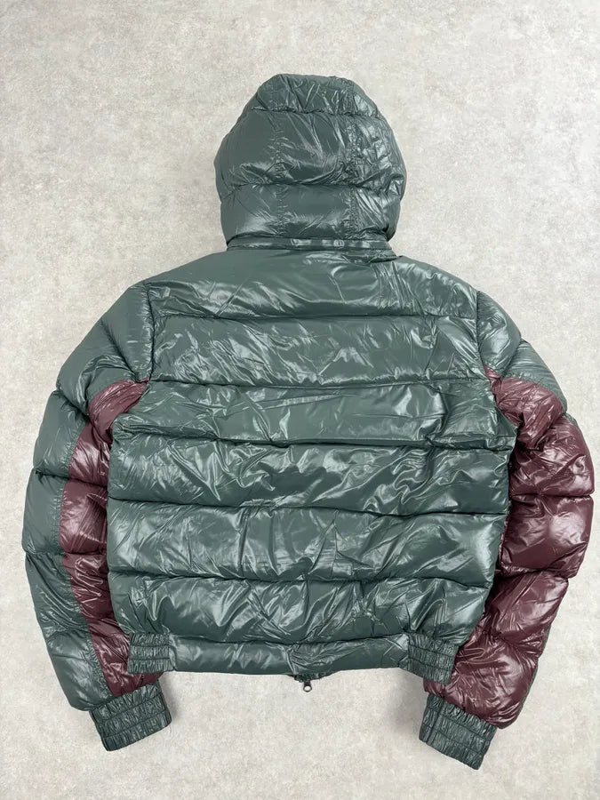 Massimo Rebecchi Green & Bordeaux Extra Hooded Puffer Jacket WSTbvWV 4