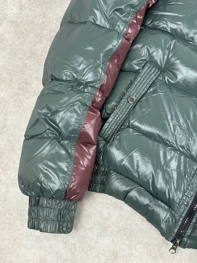 Massimo Rebecchi Green & Bordeaux Extra Hooded Puffer Jacket WSTbvWV 9