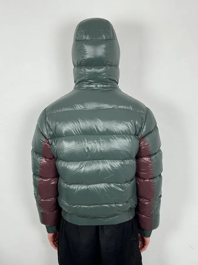 Massimo Rebecchi Green & Bordeaux Extra Hooded Puffer Jacket WSTbvWV 2