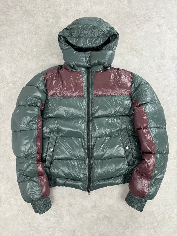 Massimo Rebecchi Green & Bordeaux Extra Hooded Puffer Jacket WSTbvWV 1
