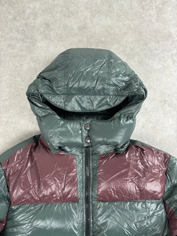 Massimo Rebecchi Green & Bordeaux Extra Hooded Puffer Jacket WSTbvWV 3