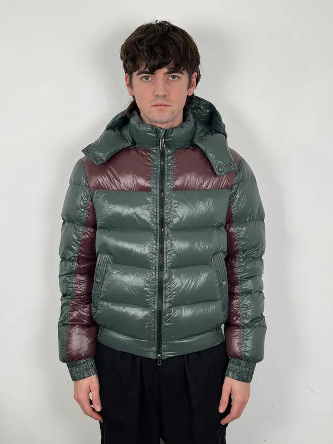 Massimo Rebecchi Green & Bordeaux Extra Hooded Puffer Jacket WSTbvWV 0