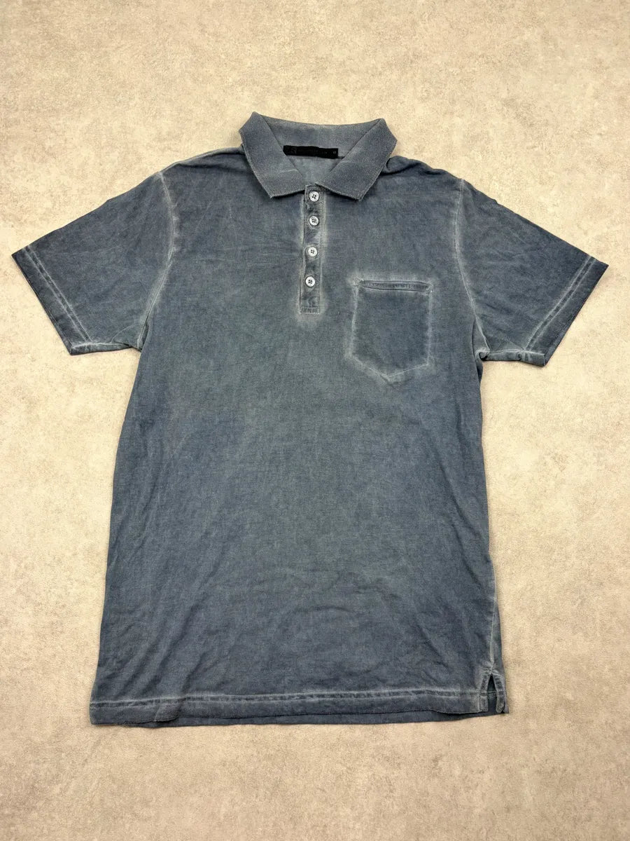 Massimo Rebecchi Faded Blue Washed Polo BJKnDHW 2
