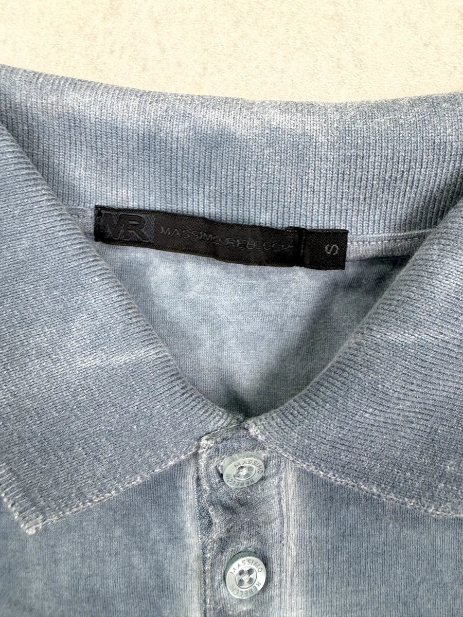 Massimo Rebecchi Faded Blue Washed Polo BJKnDHW 4