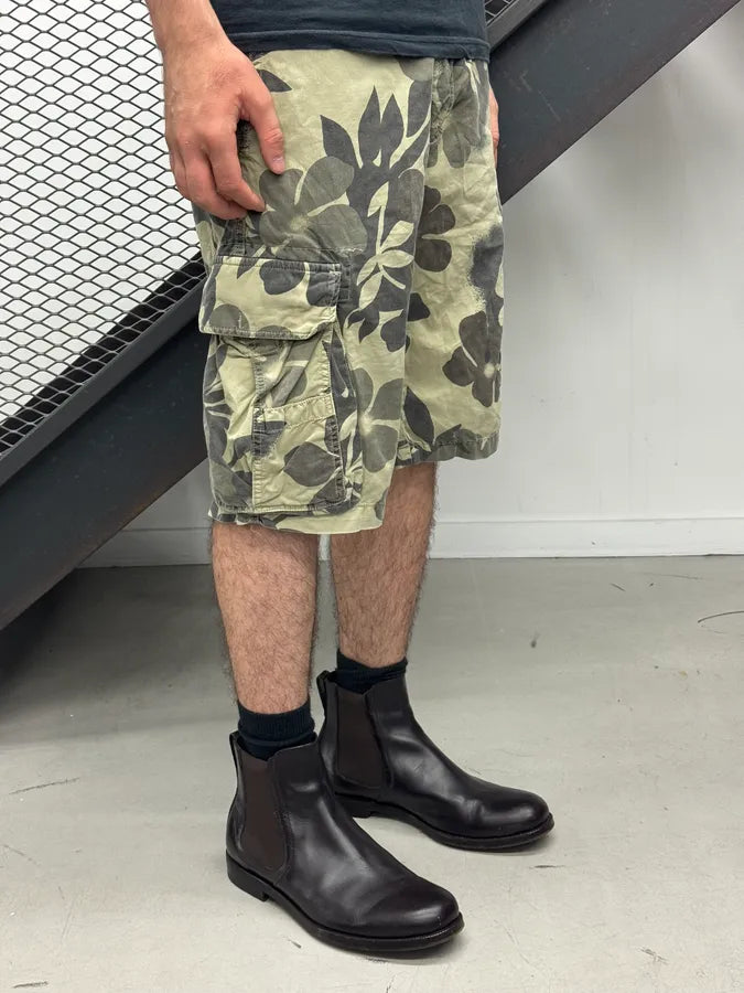 Massimo Rebecchi Khaki Cotton Floral Cargo ShortS YsHHfBR 1