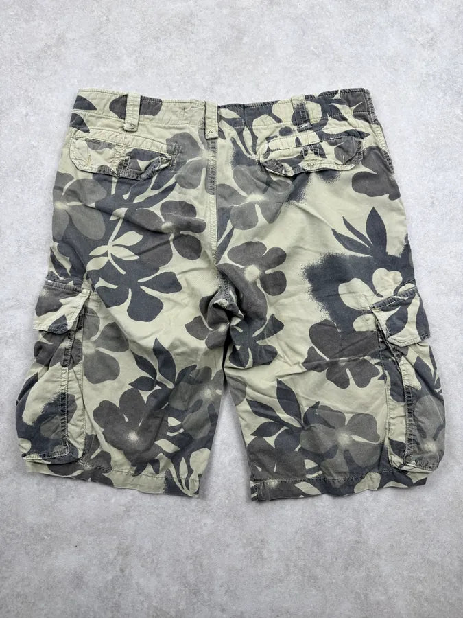 Massimo Rebecchi Khaki Cotton Floral Cargo ShortS YsHHfBR 7