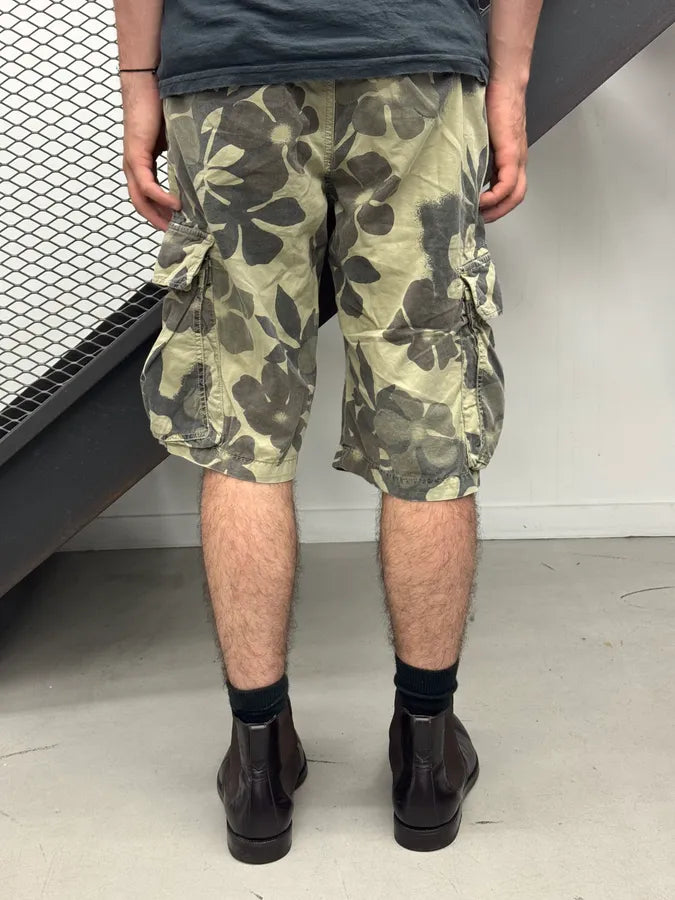 Massimo Rebecchi Khaki Cotton Floral Cargo ShortS YsHHfBR 2