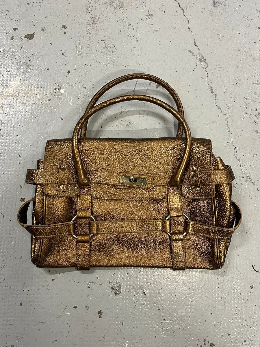Massimo Rebecchi Strapes Bronze Gold Leather Bag LJXelEy 1