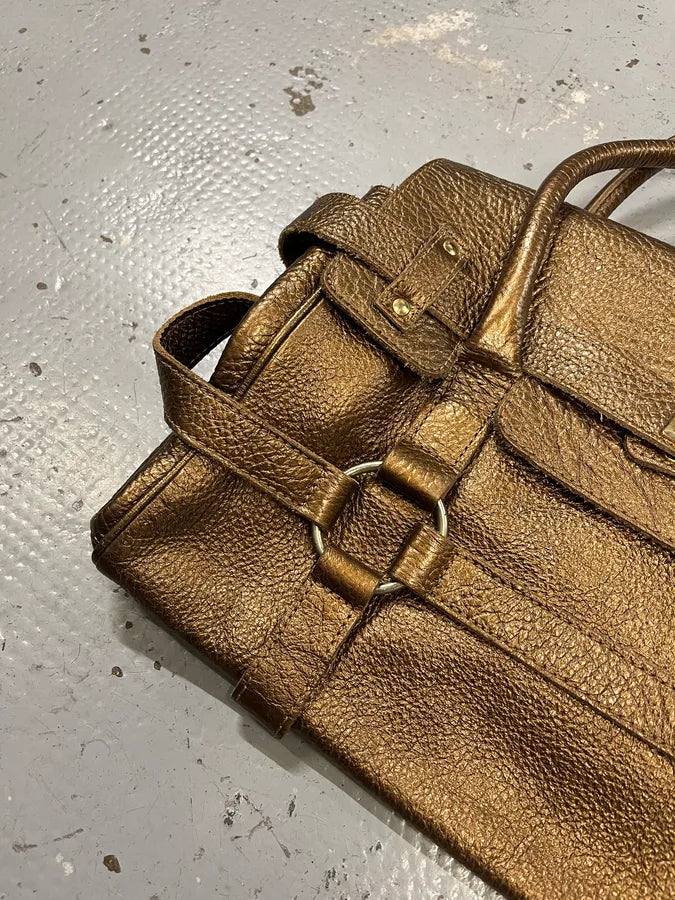 Massimo Rebecchi Strapes Bronze Gold Leather Bag LJXelEy 2