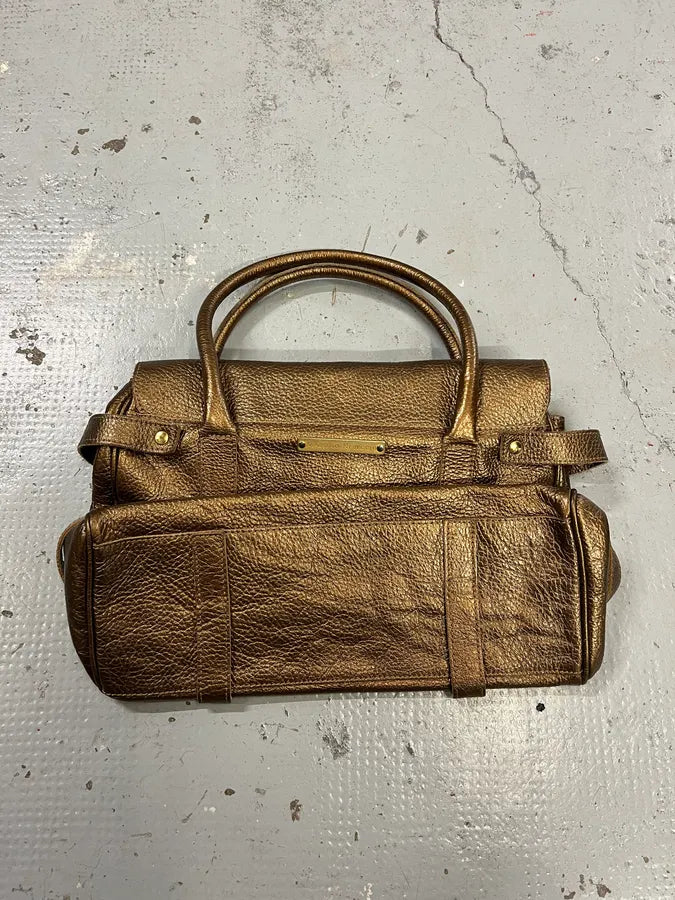 Massimo Rebecchi Strapes Bronze Gold Leather Bag LJXelEy 5