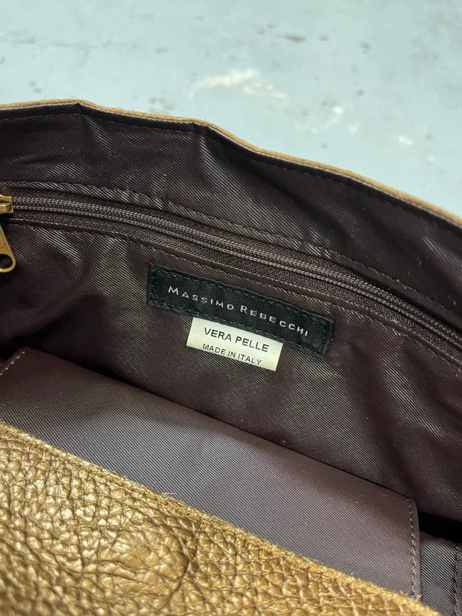 Massimo Rebecchi Strapes Bronze Gold Leather Bag LJXelEy 9