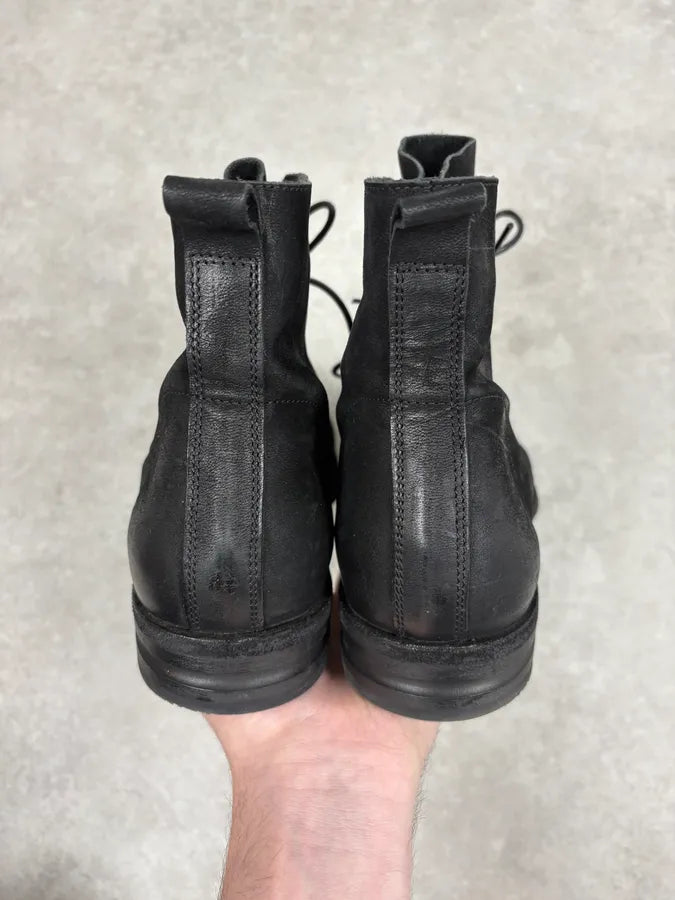 Mattia Capezzani Black Eroded Leather Boots ZUqIwrW 6