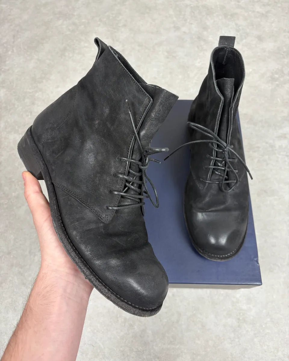 Mattia Capezzani Black Eroded Leather Boots ZUqIwrW 0