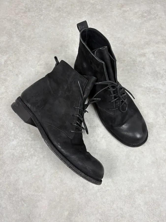 Mattia Capezzani Black Eroded Leather Boots ZUqIwrW 4