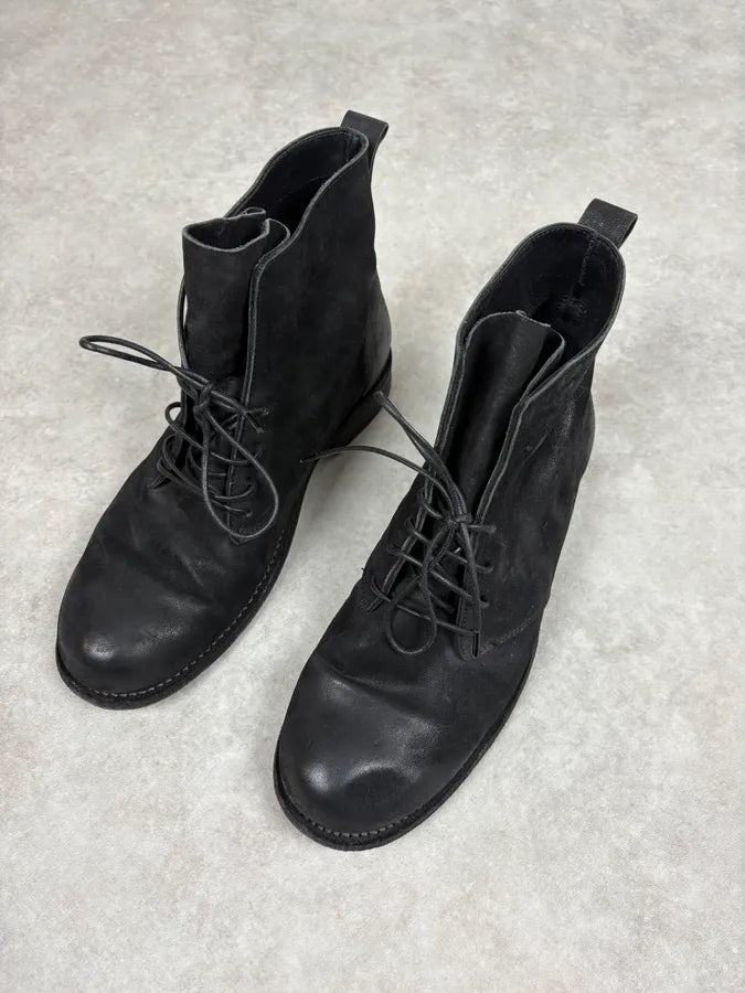 Mattia Capezzani Black Eroded Leather Boots ZUqIwrW 2