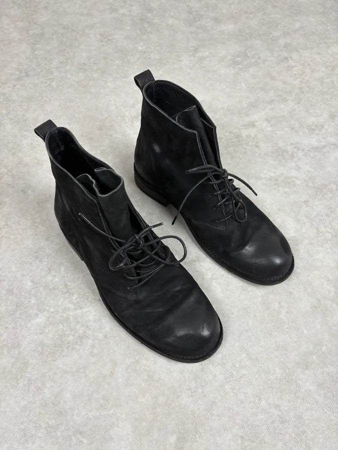 Mattia Capezzani Black Eroded Leather Boots ZUqIwrW 3