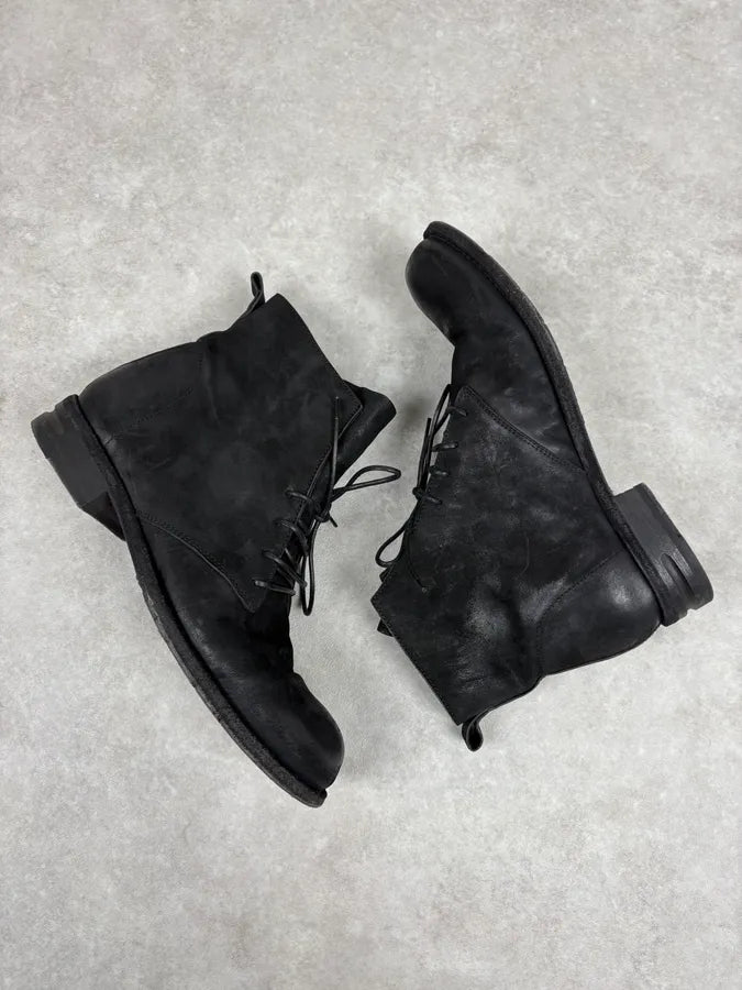 Mattia Capezzani Black Eroded Leather Boots ZUqIwrW 5