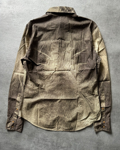 SS2004 Cavalli Faded Brown Sand Desert Shirt (L) - 4