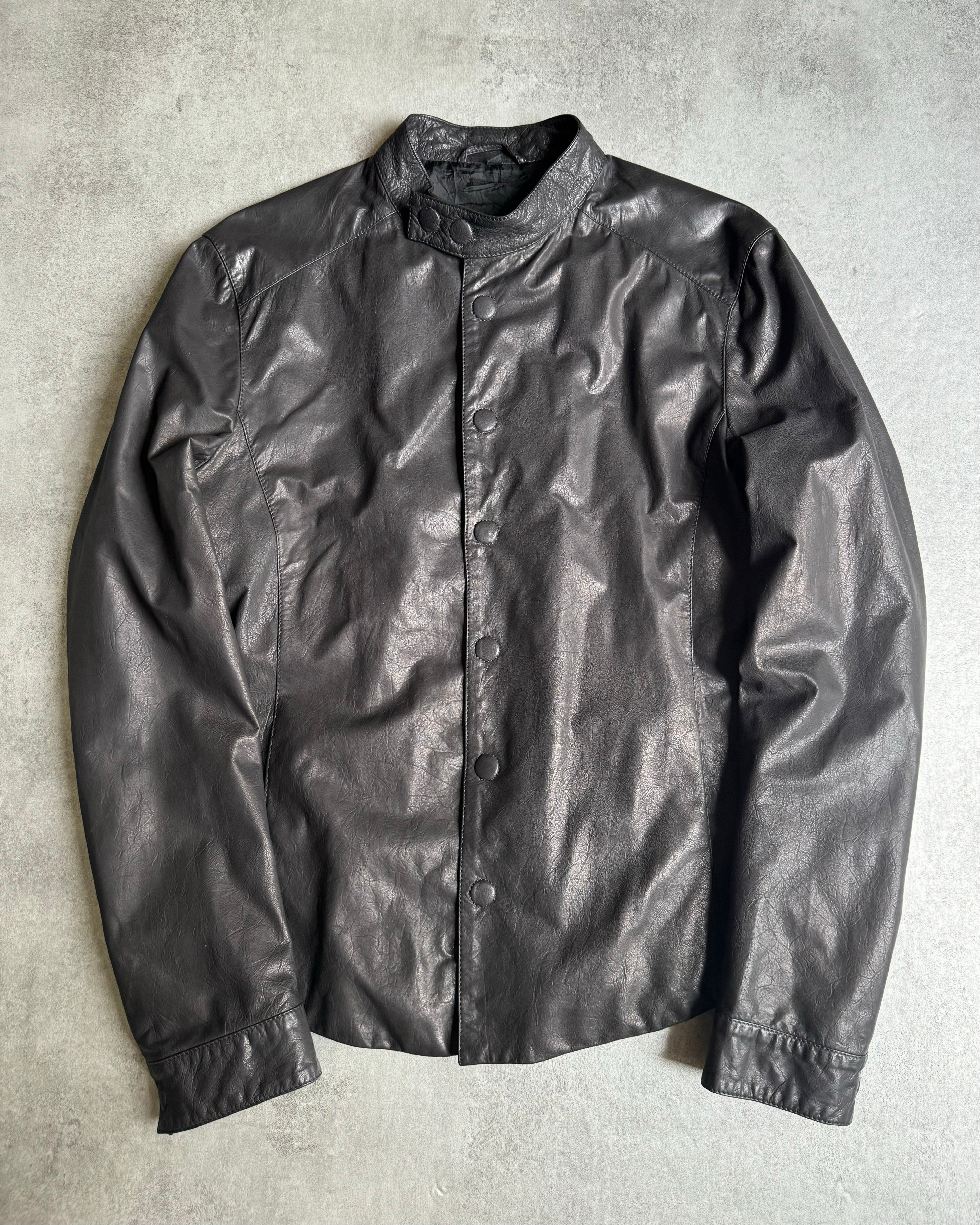 AW2011 Giorgio Armani Black Samurai Leather Jacket – Dolce Vita Hub