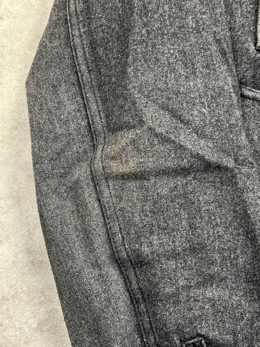 1990s Moschino Dark Grey Wool Military Asymmetrical Light Jacket mbfBzJtm 10