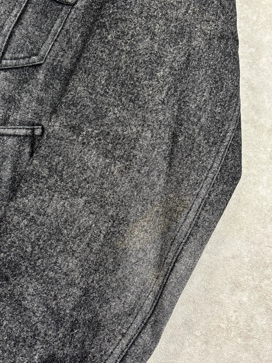 1990s Moschino Dark Grey Wool Military Asymmetrical Light Jacket mbfBzJtm 11