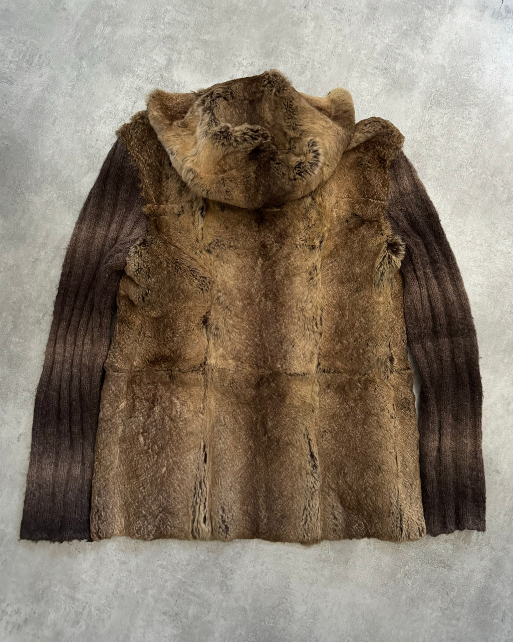 2000s Dolce & Gabbana Fur & Leather Brown Hybride Jacket  (M) - 2