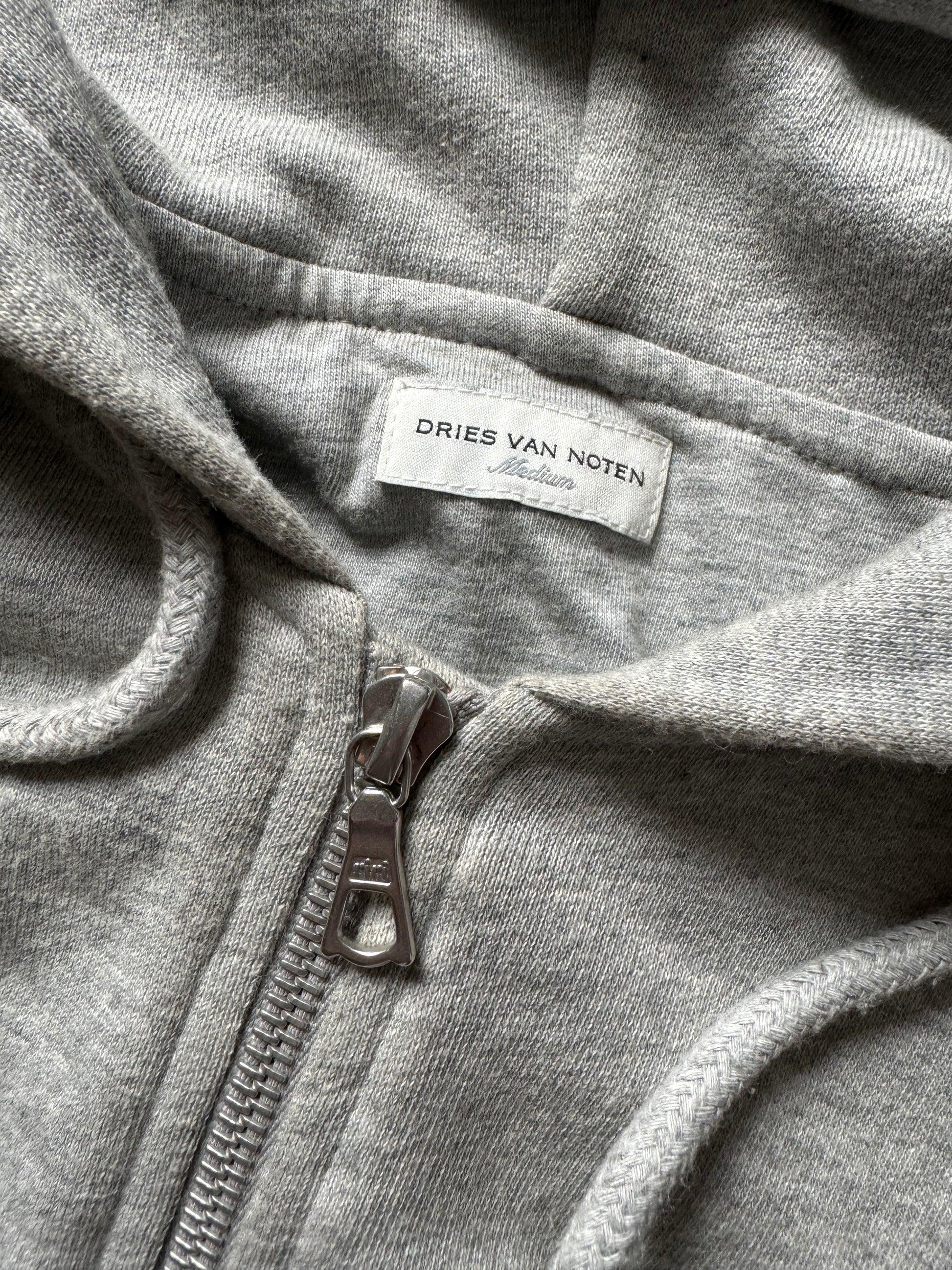 FW2020 Dries Van Noten Fur Hooded Grey Sweater (M) - 9