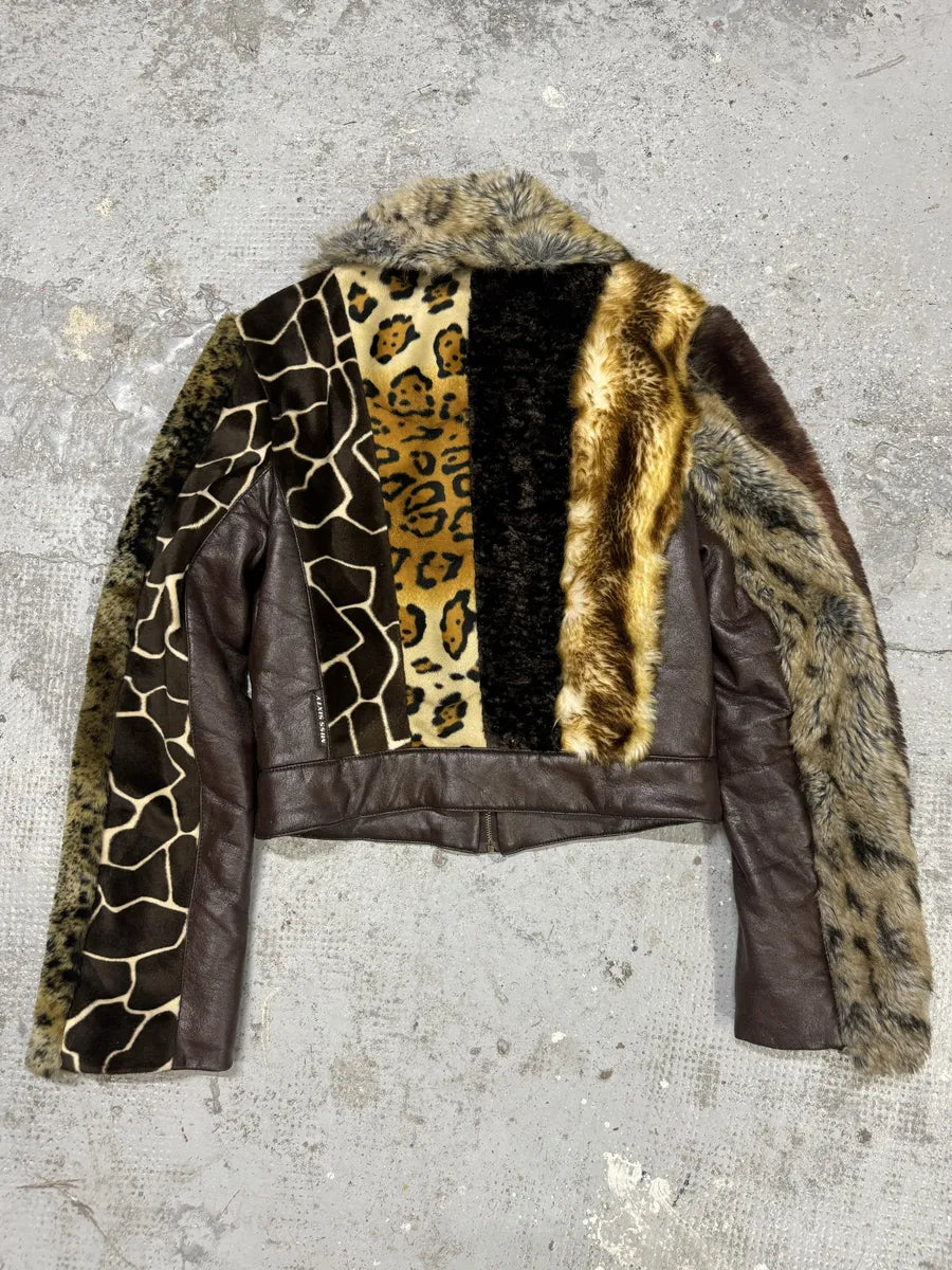 Miss Sixty Patchwork Faux Fur Animal Leopard Jacket – Dolce Vita Hub