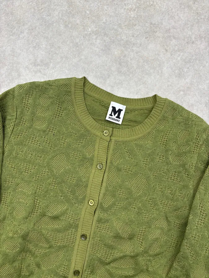 Missoni Olive Diamond Knit Cardigan kKEBKXr 3