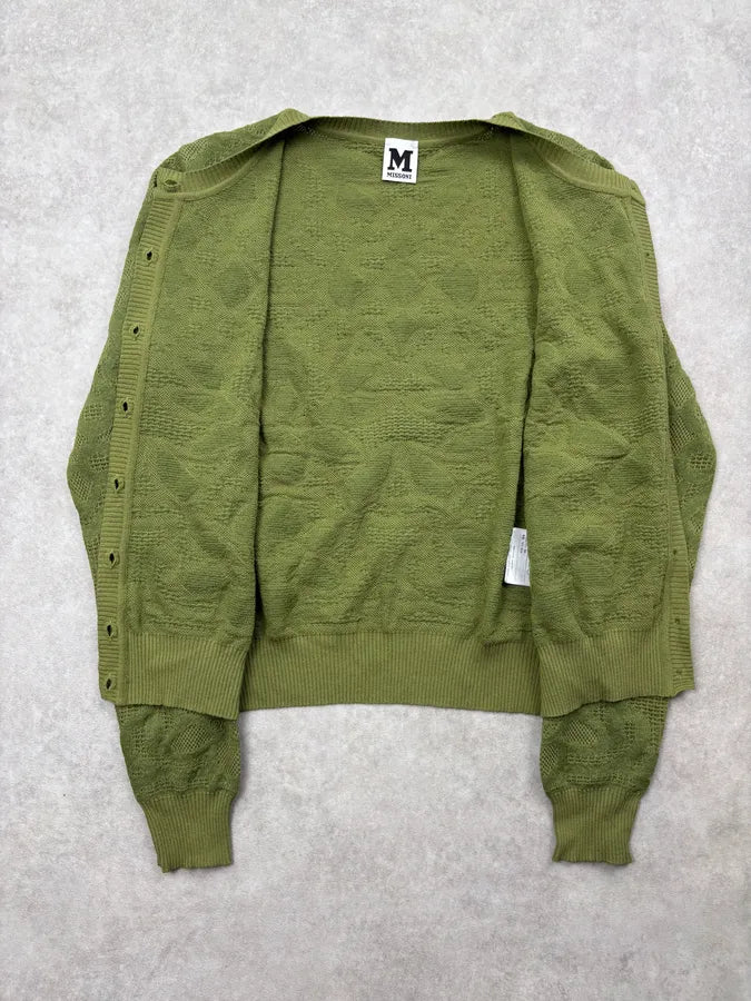 Missoni Olive Diamond Knit Cardigan kKEBKXr 6