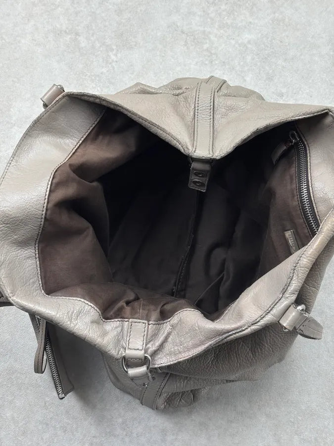 Miu Miu Beige Grey Leather Tote Bag OkOcWXW 12