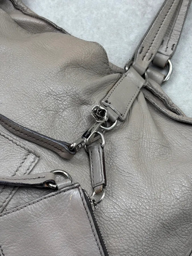 Miu Miu Beige Grey Leather Tote Bag OkOcWXW 7