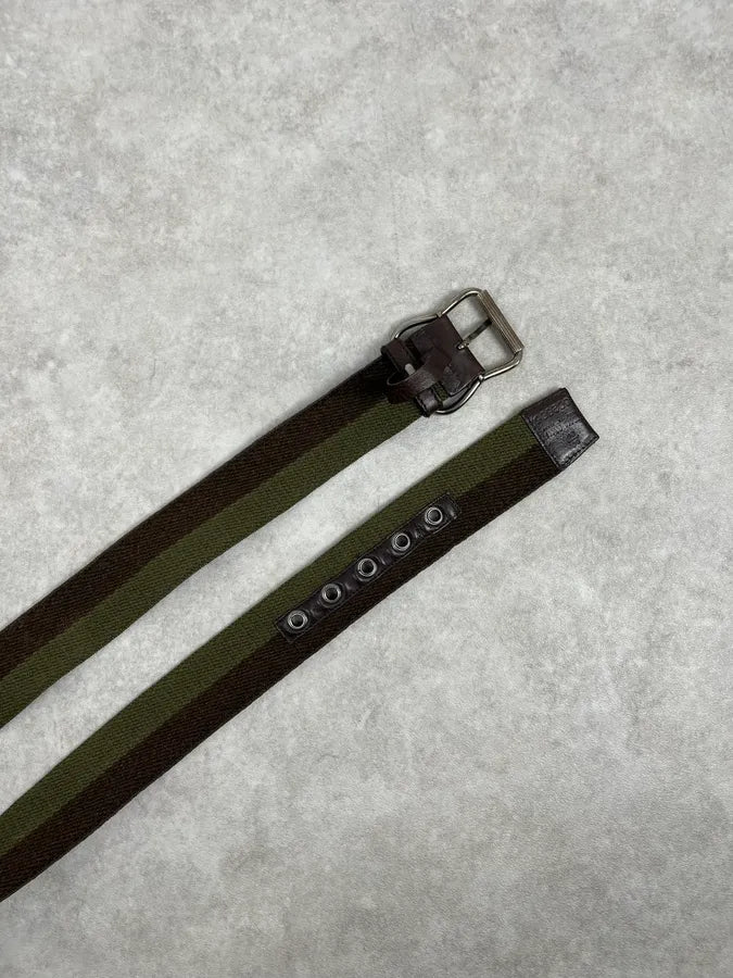 2000s Miu Miu Two Tone Camo Green Belt PfxLQqd 3
