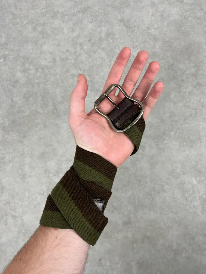 2000s Miu Miu Two Tone Camo Green Belt PfxLQqd 1
