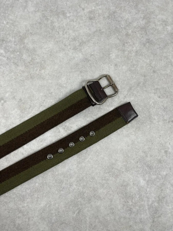 2000s Miu Miu Two Tone Camo Green Belt PfxLQqd 2