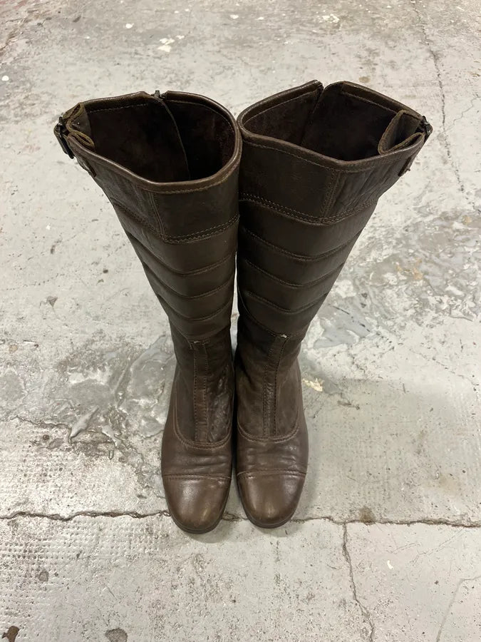 Miu Miu Biker Brown Leather Boots LMRaYJR 5