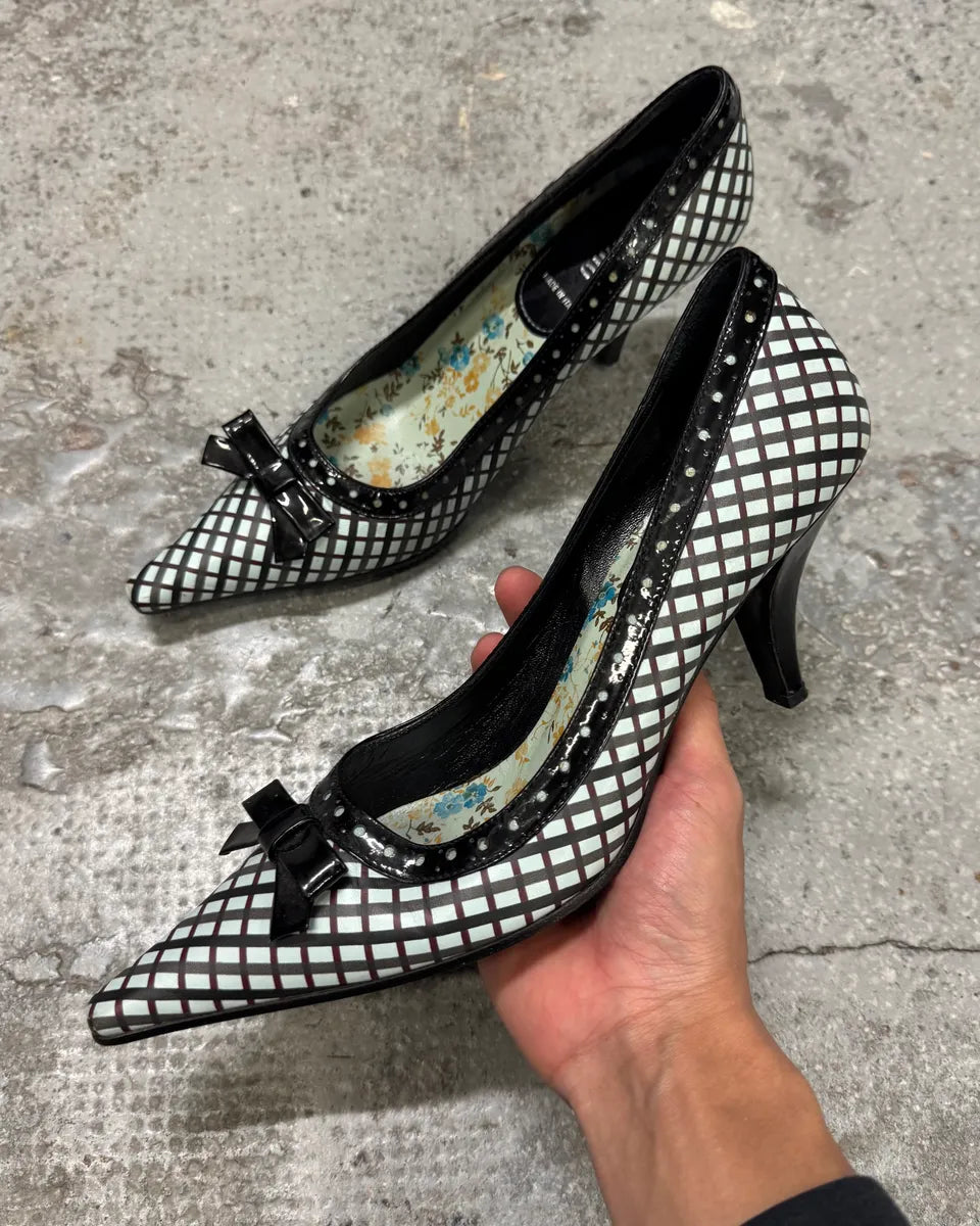 Miu Miu Black & White Geometrical Heels (39eu/us6.5) BuzcdMH 0