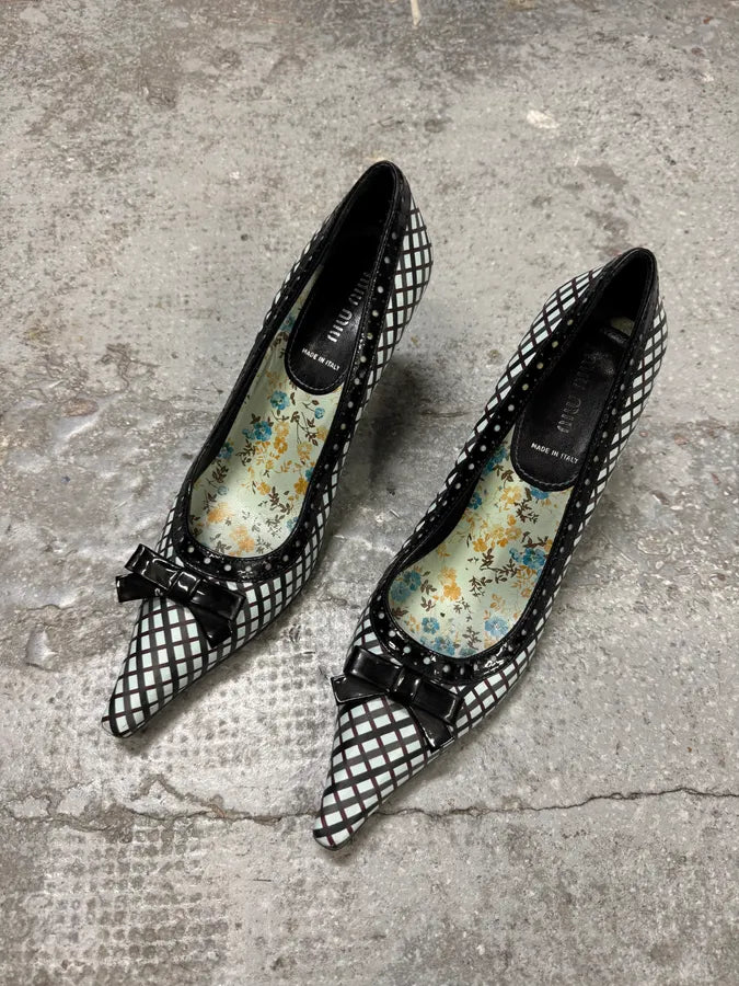Miu Miu Black & White Geometrical Heels (39eu/us6.5) BuzcdMH 1