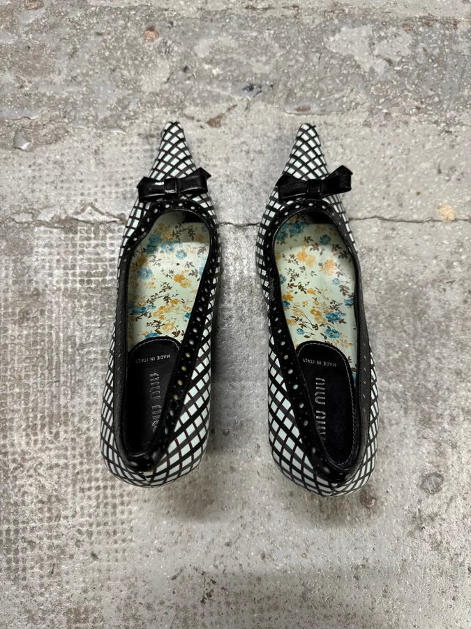 Miu Miu Black & White Geometrical Heels (39eu/us6.5) BuzcdMH 2