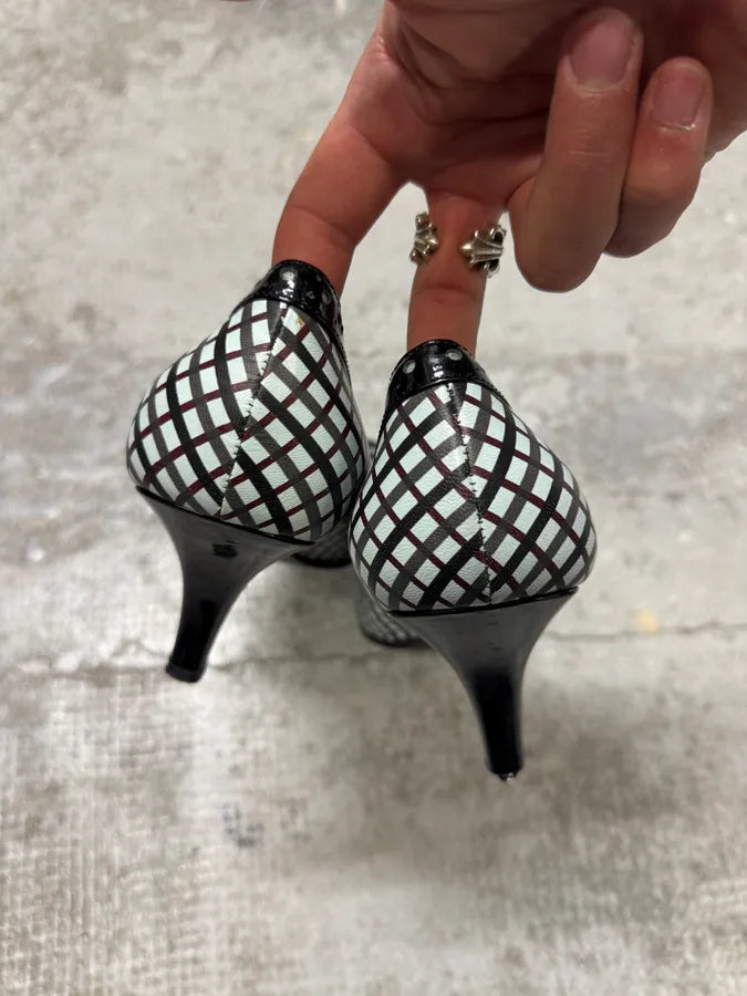 Miu Miu Black & White Geometrical Heels (39eu/us6.5) BuzcdMH 3