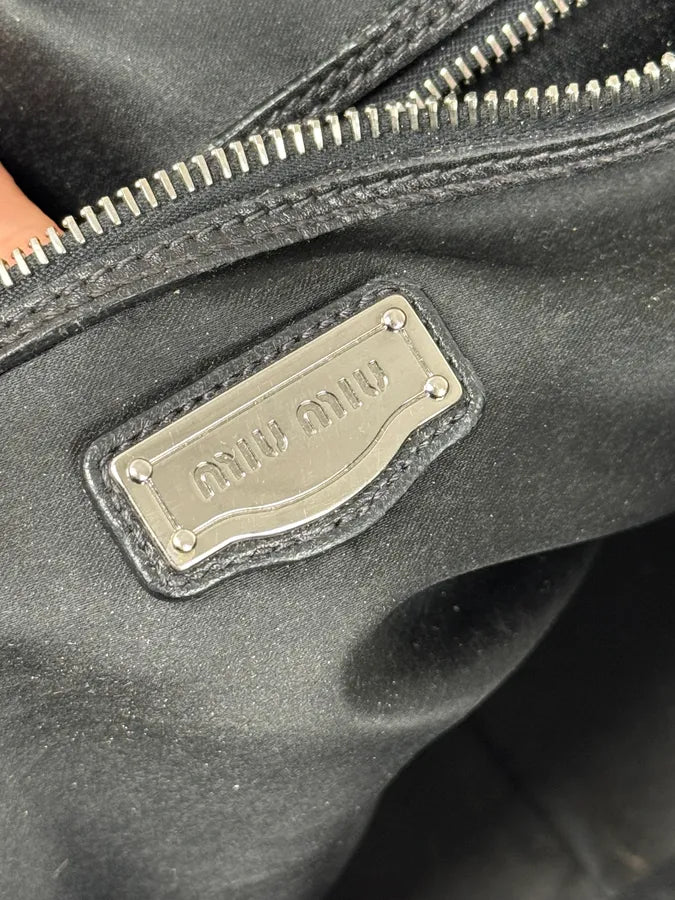 Miu Miu Black Burgundy Leather Bowling Bag oeGFqAk 12