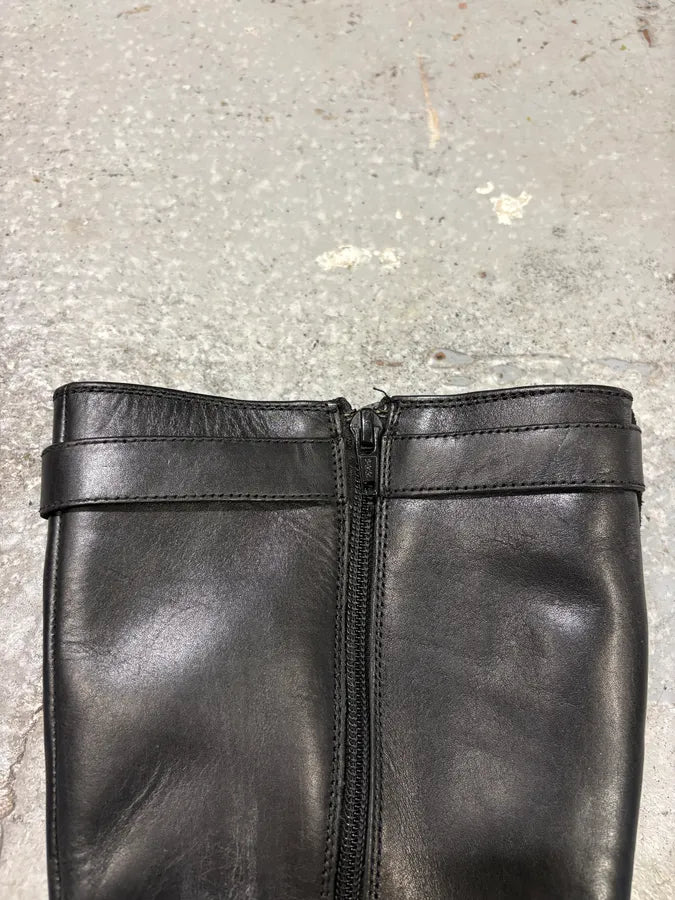 Miu Miu Black Leather Ankle Boots (39eu/us6.5) oNOmTtW 2