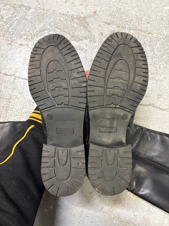 Miu Miu Black Leather Ankle Boots (39eu/us6.5) oNOmTtW 5