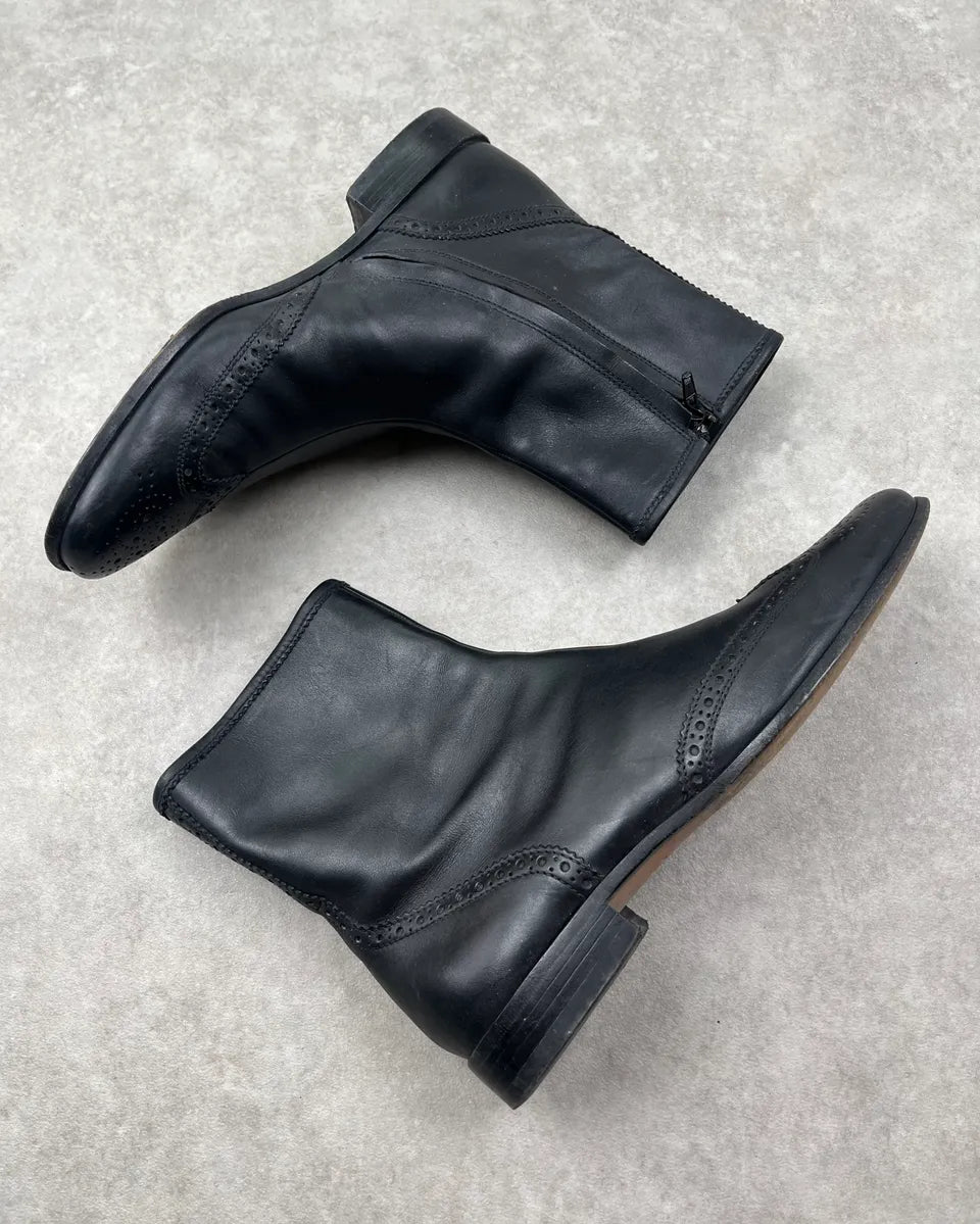 Miu Miu Black Leather Brogue Boots tLDNQCo 3