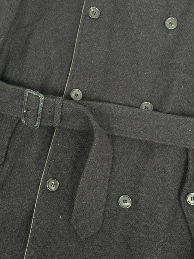 AW2005 Miu Miu Black Wool Double-Breasted Trench Coat LFWwSts 9