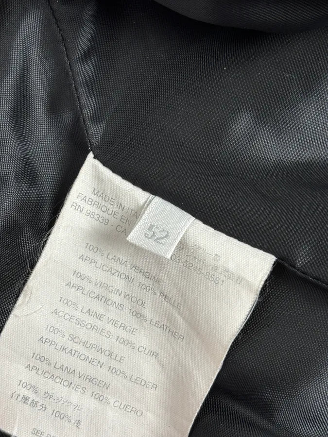 AW2005 Miu Miu Black Wool Double-Breasted Trench Coat LFWwSts 11